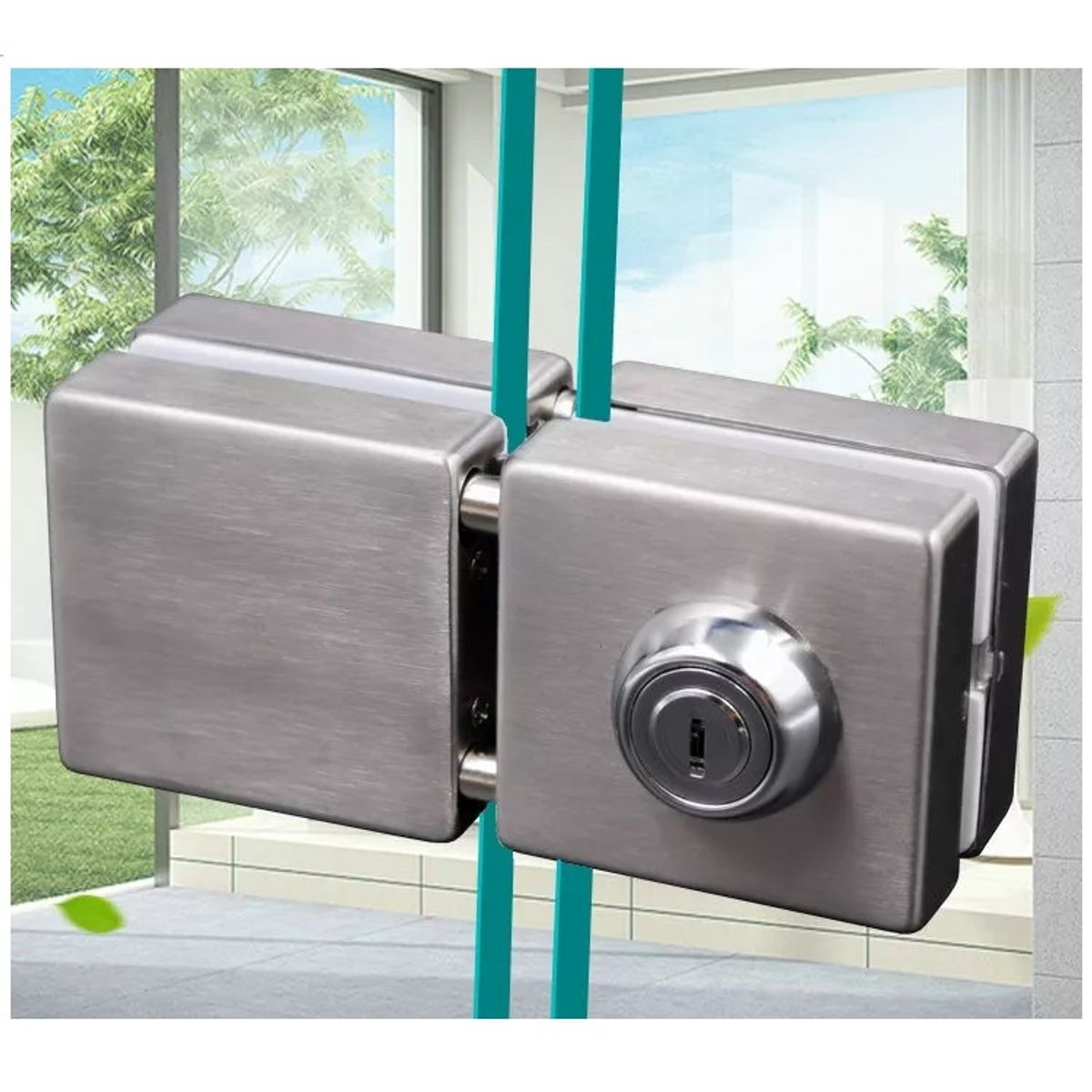 GENERICO - Cerradura Puerta Vidrio De 8 A 12mm Llave Pestillo C V A V