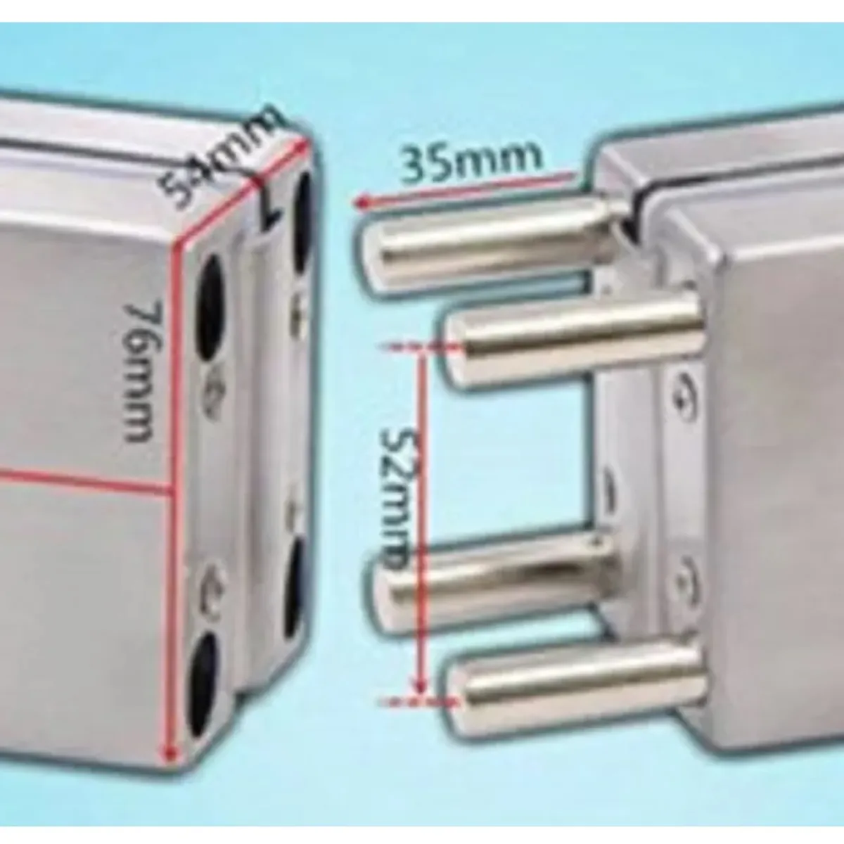 GENERICO - Cerradura Puerta Vidrio De 8 A 12mm Llave Pestillo C V A V