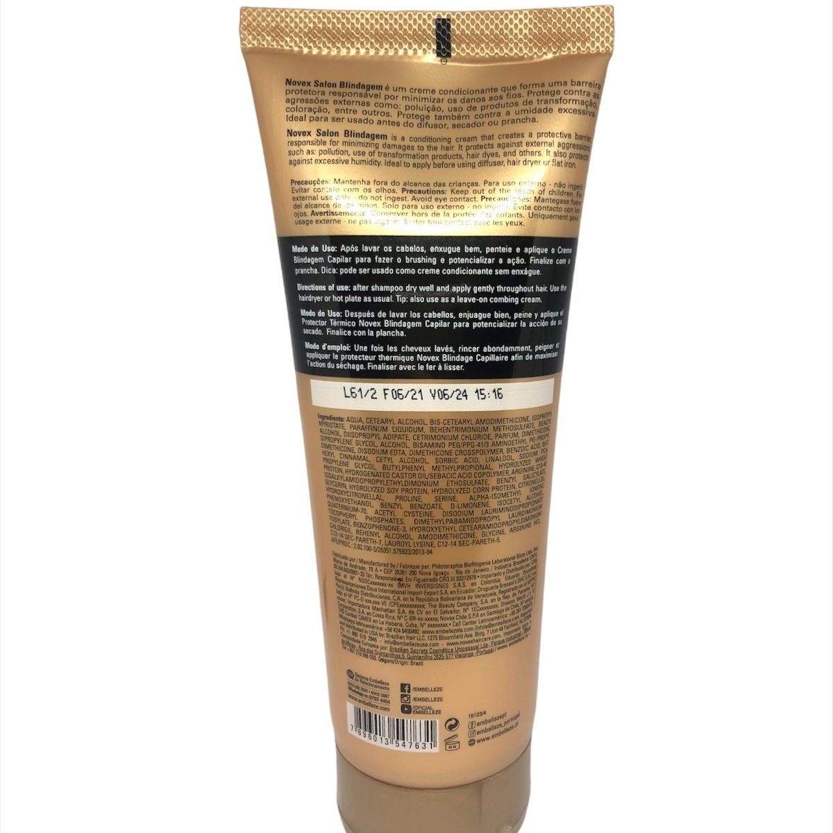 NOVEX - Protector Térmico Blindagem 200ml Novex