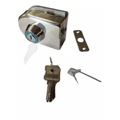 GENERICO - Cerradura Puerta Vidrio De 8 A 12mm Llave A Muro O Piso