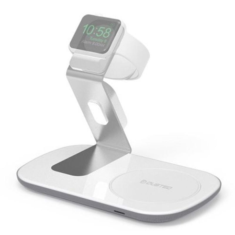DUSTED - Base de Carga Inalámbrica Dual Compatible con Iphone y Apple Watch
