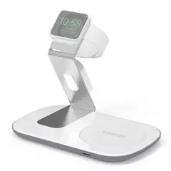 DUSTED - Base de Carga Inalámbrica Dual Compatible con Iphone y Apple Watch