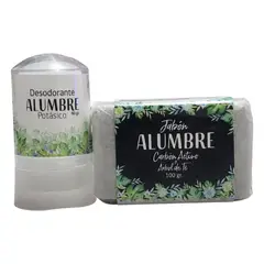 GENERICO - Pack Desodorante Piedra De Alumbre  Jabon Carbon Activado.