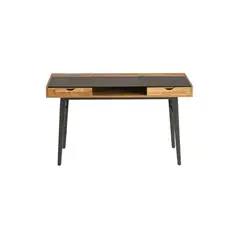 M DESIGN - Escritorio 2 cajones Effektiv roble/negro M+Design