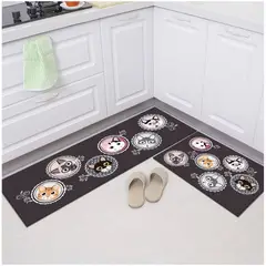 GENERICO - Pack de 02 Alfombra para Cocina con Antideslizantes-12