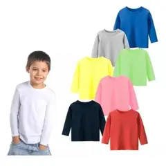 AGW - Pack 6 Camisetas Niño Algodón M/Larga Colores Surtidos