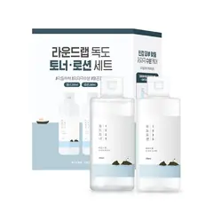 ROUND LAB - Set de Cuidado Facial Coreano Dokdo Lotion y Toner Calmante.