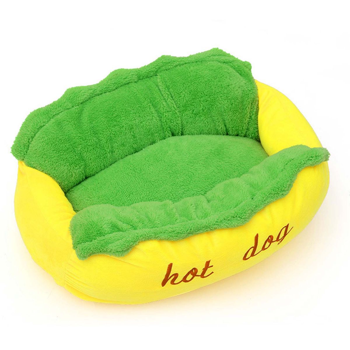 CRUSEC - Cama Hot Dog Talla L Suave Acolchada Mascotas Perro Gato