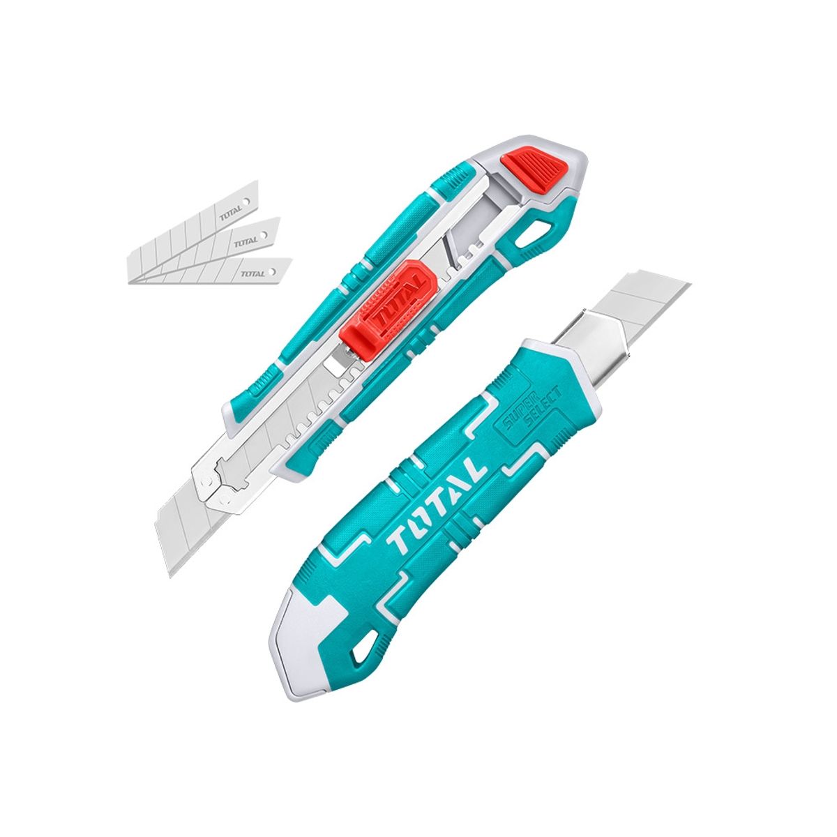 TOTAL TOOLS - Cuchillo Cartonero 18x100mm + 3 hojas TOTAL