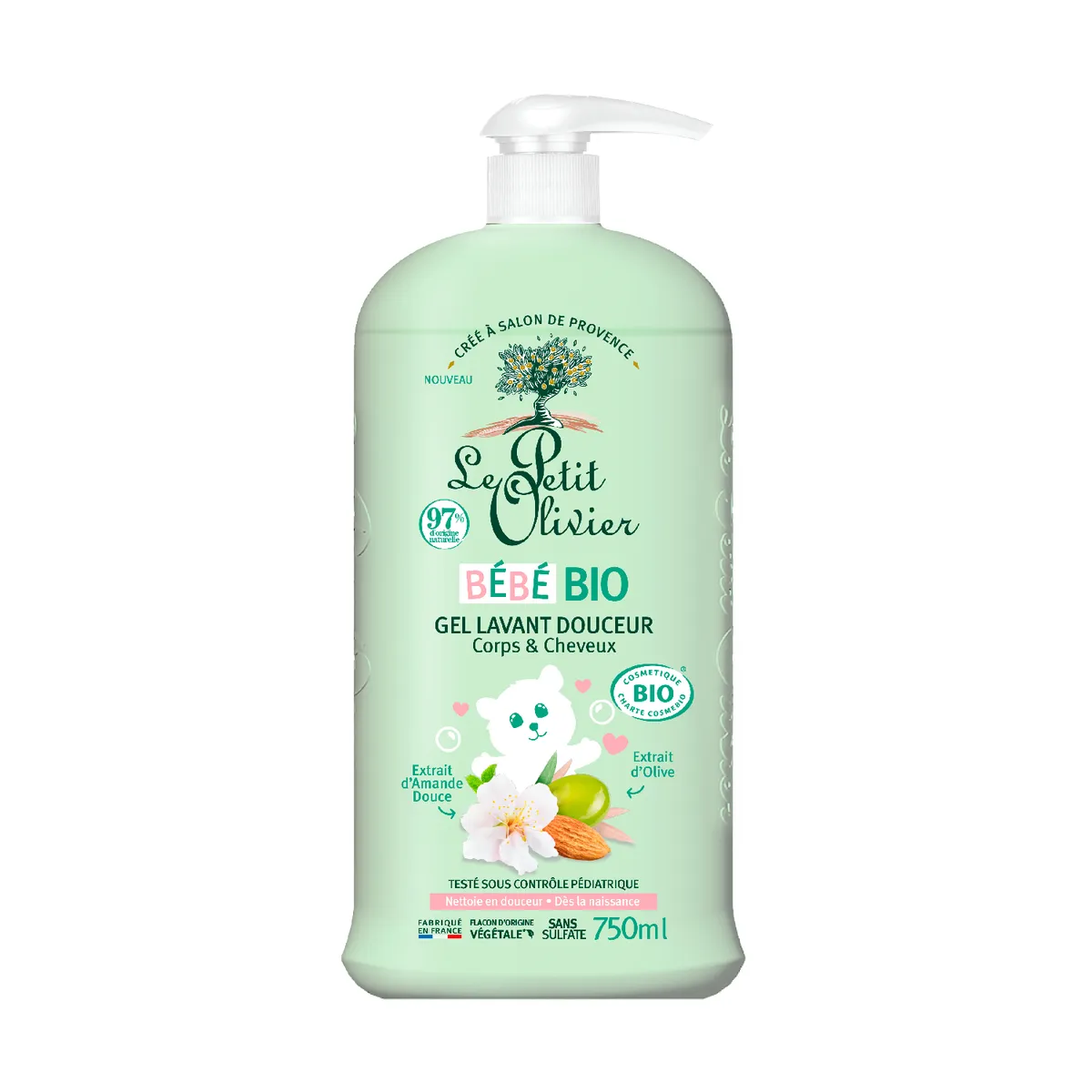 LE PETIT OLIVIER - Gel baño bebé - Cuerpo y Cabello - Le Petit Olivier - 750ml