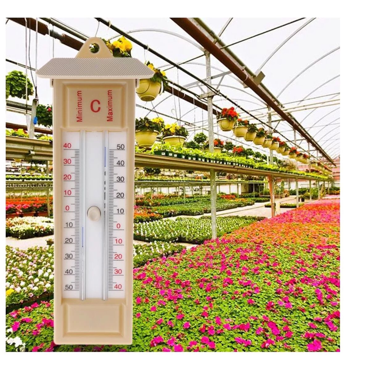 GENERICO - Termómetro De Presión Máximo-mínimo Para Invernadero