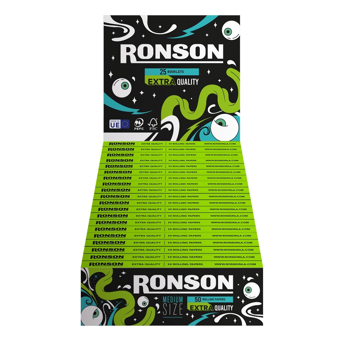 RONSON - Pack Caja Papelillos Ronson Extra Quality + Gas Butano x3