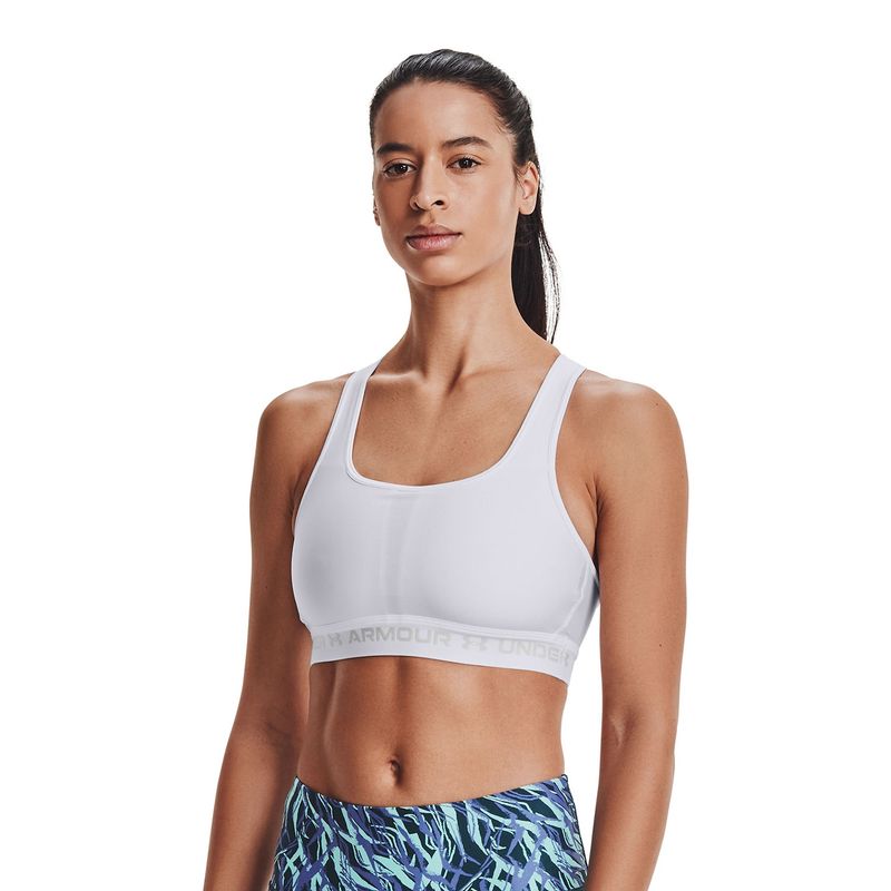 UNDER ARMOUR - Sostén Armour Mid Crossback mujer Blanco UNDER ARMOUR