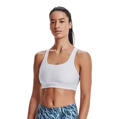 UNDER ARMOUR - Sostén Armour Mid Crossback mujer Blanco