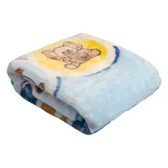 BEBESIT - Frazada Reversible Animal Celeste