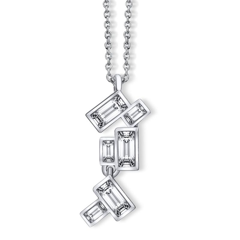BLOOM CRYSTAL - Collar Rectangle con cristales austriacos