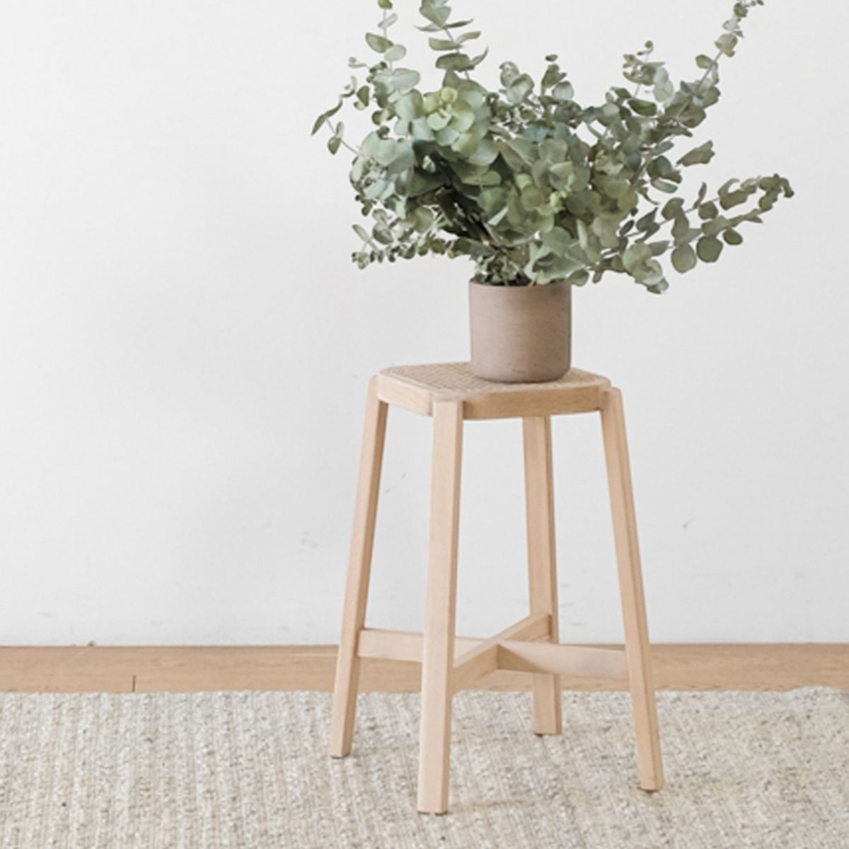 AMOBLE - Taburete Martino Bajo Natural Amoblé