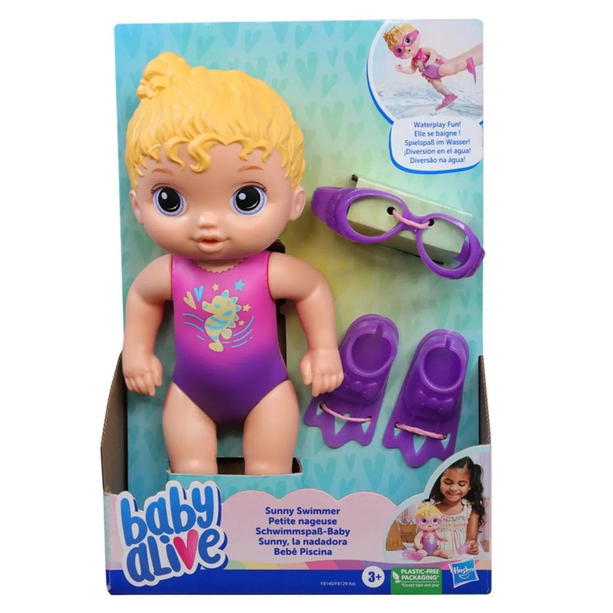 BABY ALIVE - Muñeca Baby Alive Sunny La Nadadora Pelo Rubio