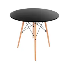 GENERICO - Mesa de Comedor Eames Negra 100 Cm - Para 4 a 5 personas Bodegatfc