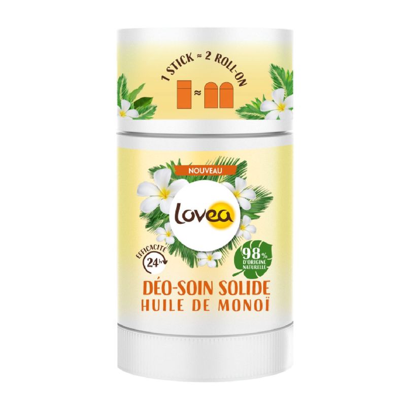 LOVEA - Desodorante Sólido - Aceite de Monoï - Vegano - 50 grs.