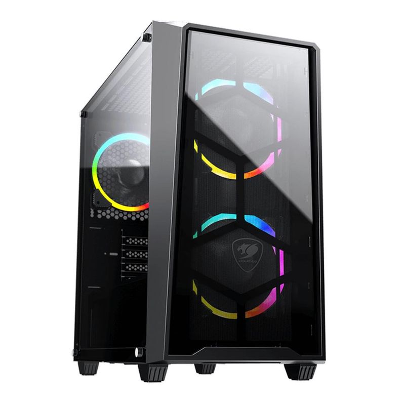 COUGAR - Gabinete Cougar Gamer Mg120-G Vidrio Templado - Negro