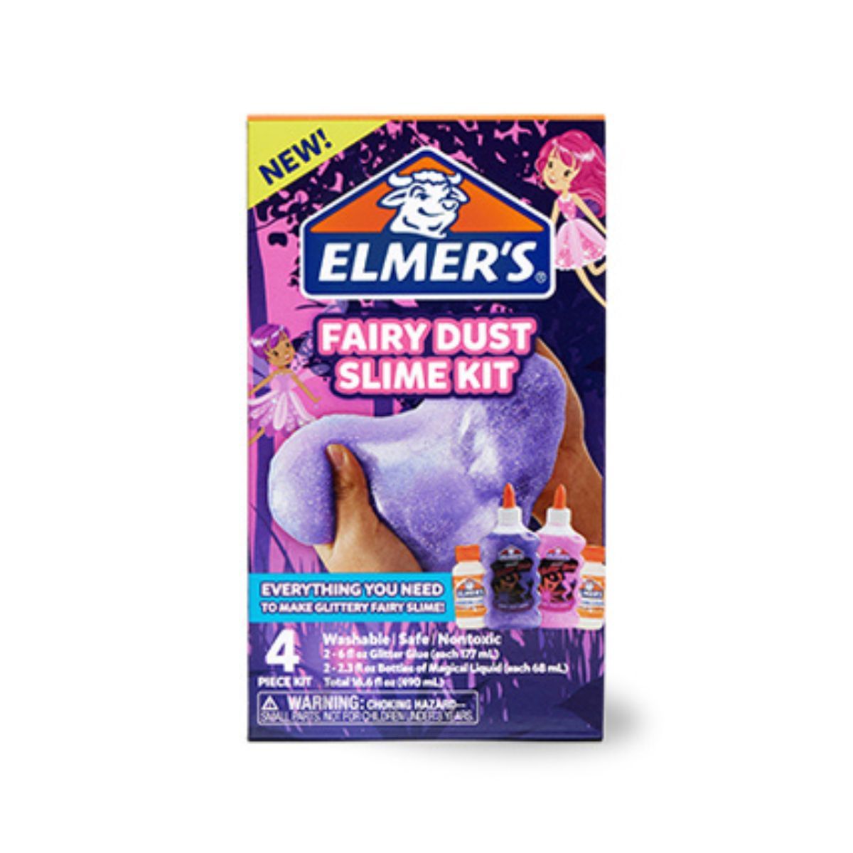 ELMERS - Kit Slime Elmers Glitter Brillo de Hadas 4 Unidades
