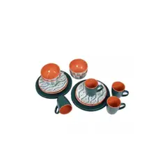 GENERICO - Juego Set Vajilla Loza 16 Piezas Diseño Cerámica Plato Tazas