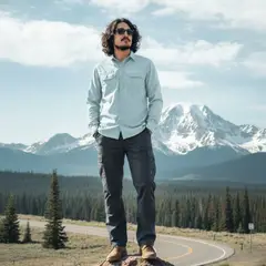 T-WORLD - Camisa Outdoor Trekking Hombre Ripstop Protección Uv+50