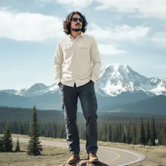 T-WORLD - Camisa Outdoor Trekking Hombre Ripstop Protección Uv+50