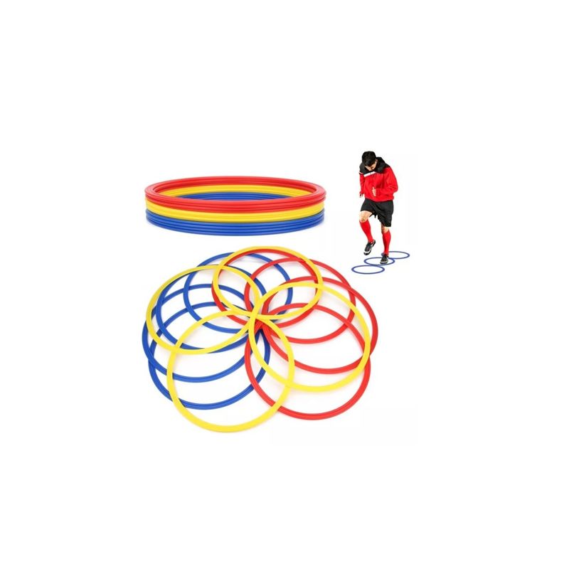GENERICO - Set X12 Aros De Agilidad 40cm Entrenamiento Deporte Futbol