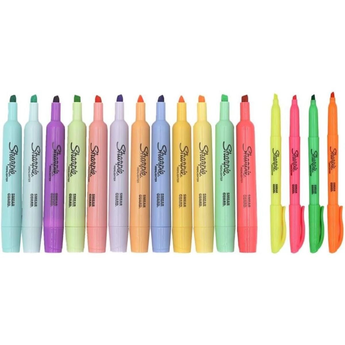 SHARPIE - Set 16 Destacadores Sharpie Tonos Pasteles Punta Biselada