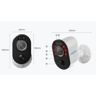 Imagen 2 del producto Cámara Wi Fi Ip Exterior 4mp Full Hd 1080p Visión Nocturna Recargable