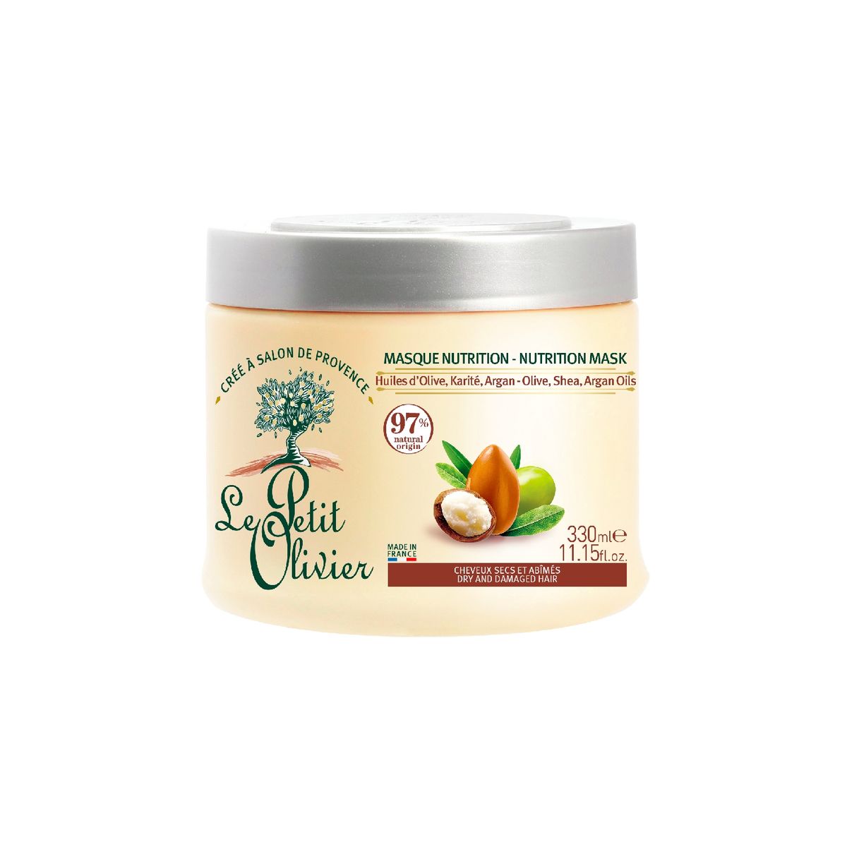LE PETIT OLIVIER - Máscara Nutriente Cabello Seco - Le Petit Olivier - 330 ml..-