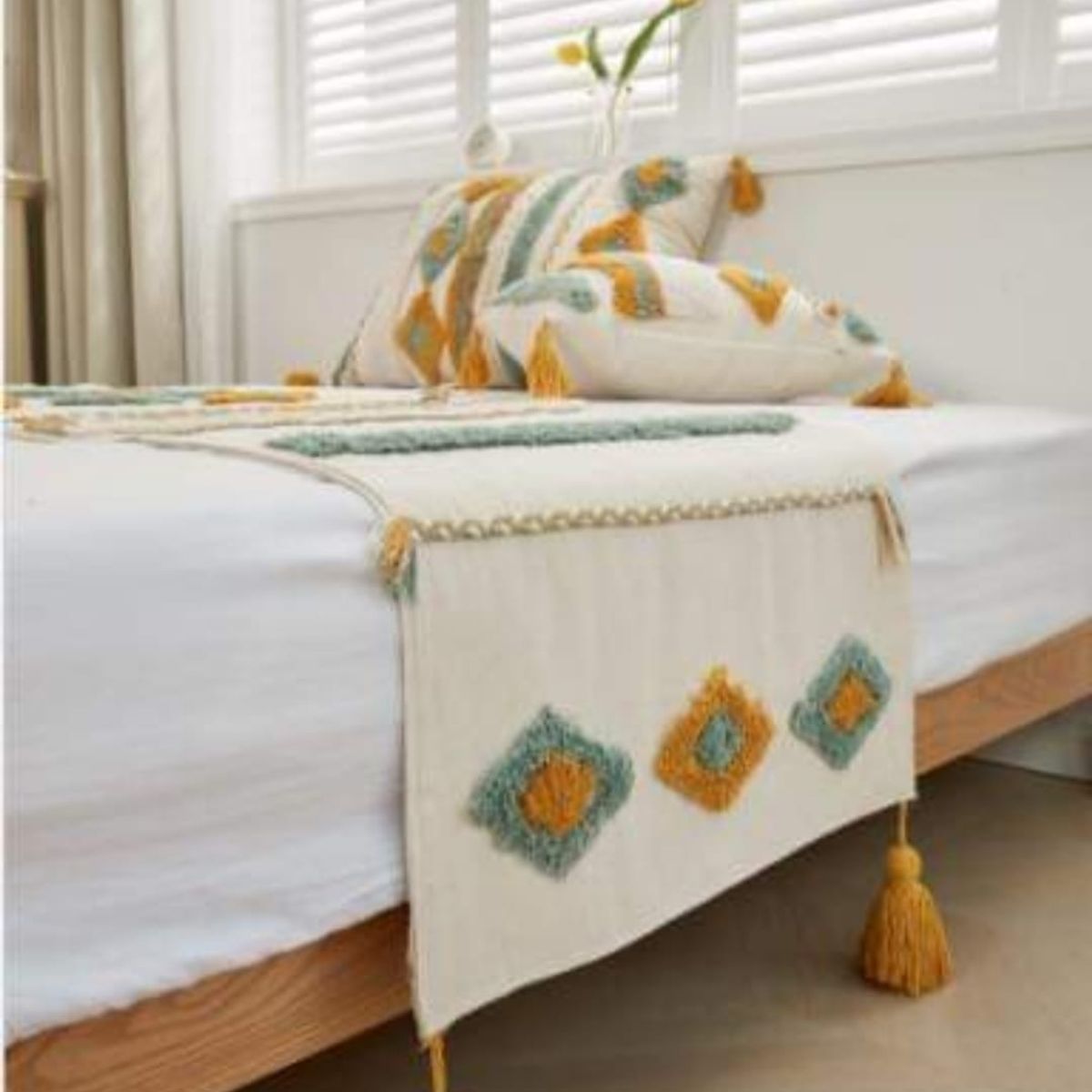 GENERICO - Piecera nórdica étnica 210x60 cm más dos fundas ideales para 2P y king