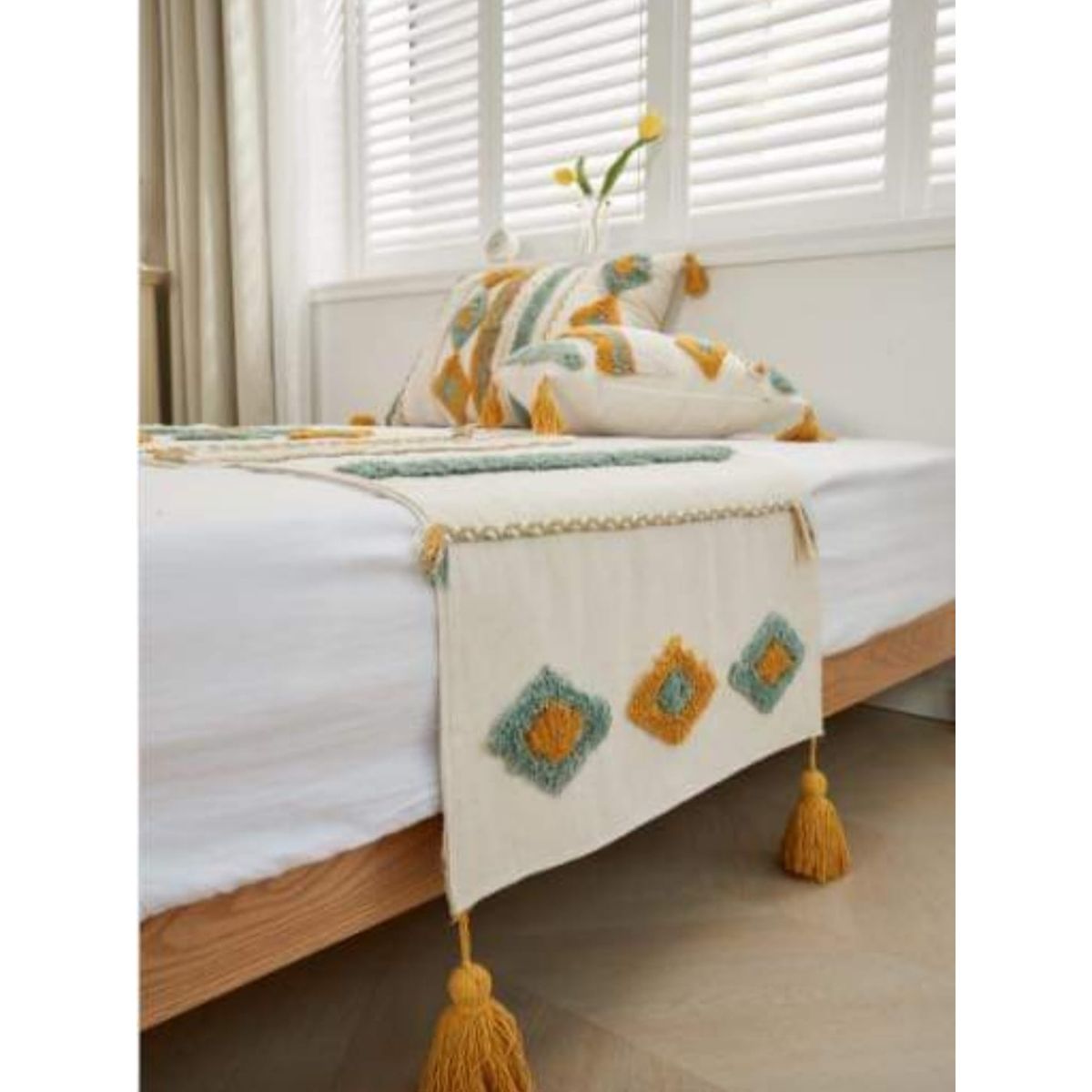 GENERICO - Piecera nórdica étnica 210x60 cm más dos fundas ideales para 2P y king