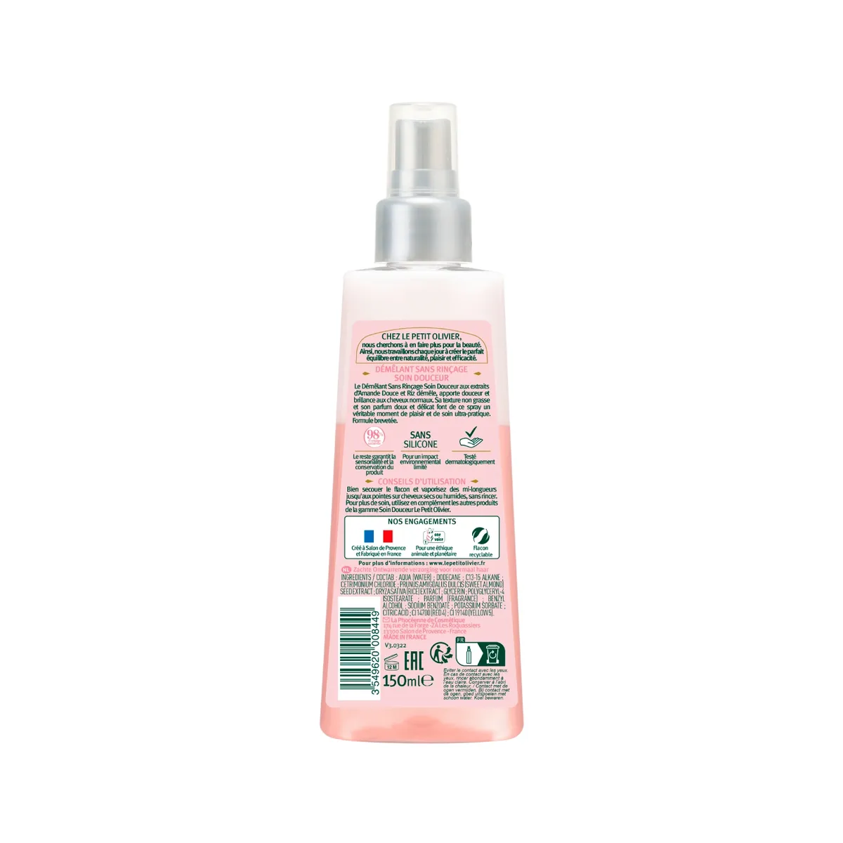 LE PETIT OLIVIER - Spray Desenredante Cabello Normal - Le Petit Olivier 150 ml..-