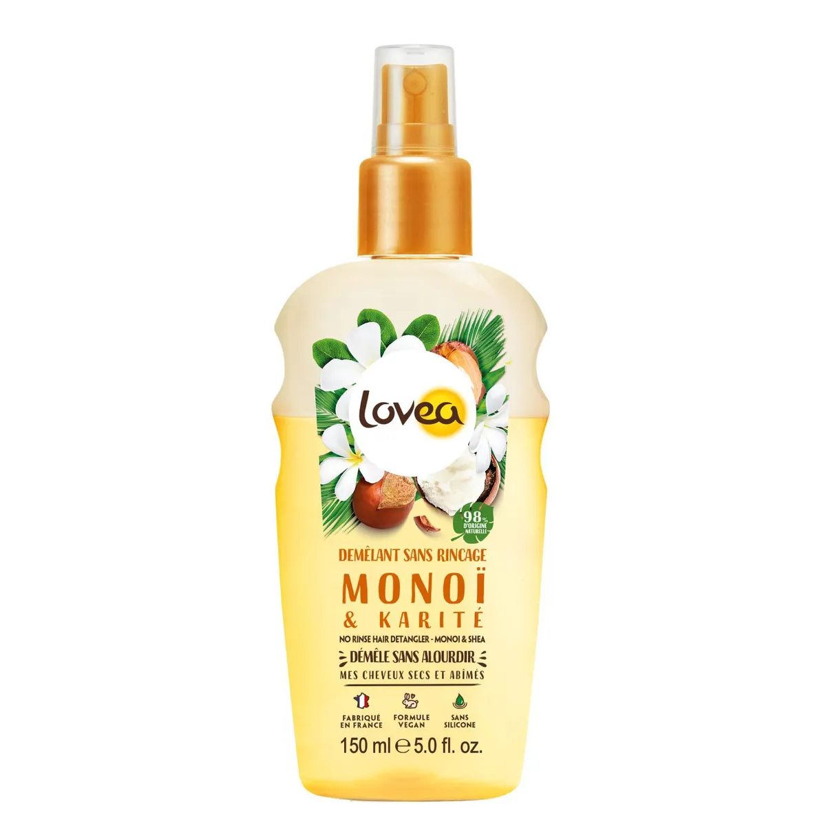 LOVEA - Spray desenredante Monoï & Karité - seco y dañado - Lovea - 150 ml..-