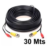 Cable Para Camaras Seguridad Cctv Video Y Poder Bnc 30 Mts