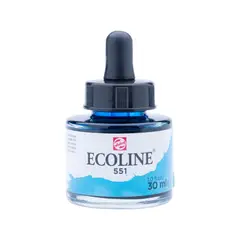 ECOLINE - Acuarela Líquida Con Gotero 30ml Azul Celeste Claro