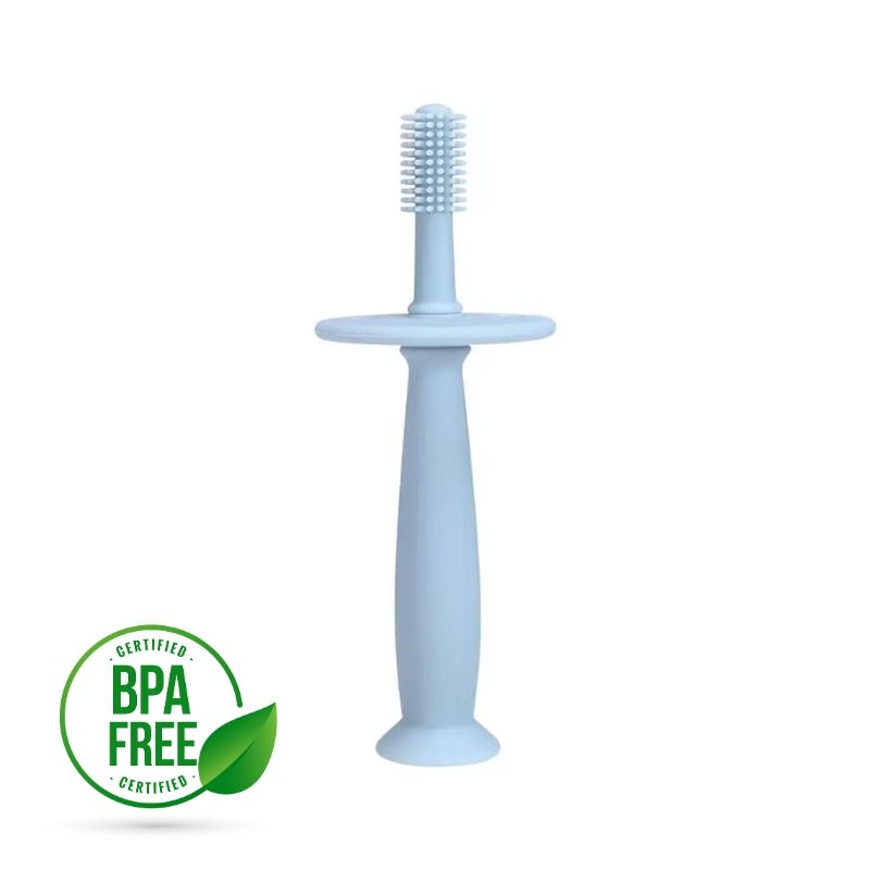 GENERICO - Cepillo Silicona De Dientes Y Encías Para Niños - celeste