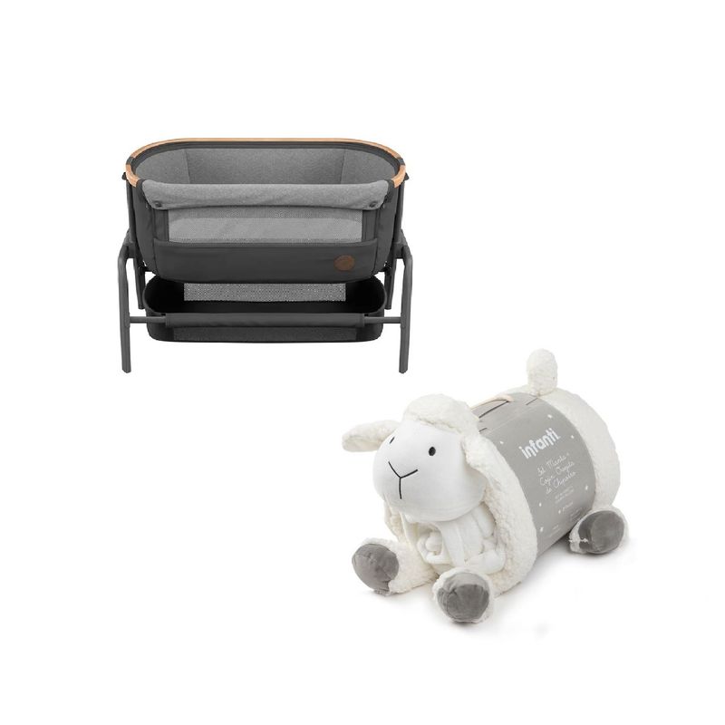 MAXI COSI - Cuna colecho Lora Essential mas Manta tuto de apego Oveja