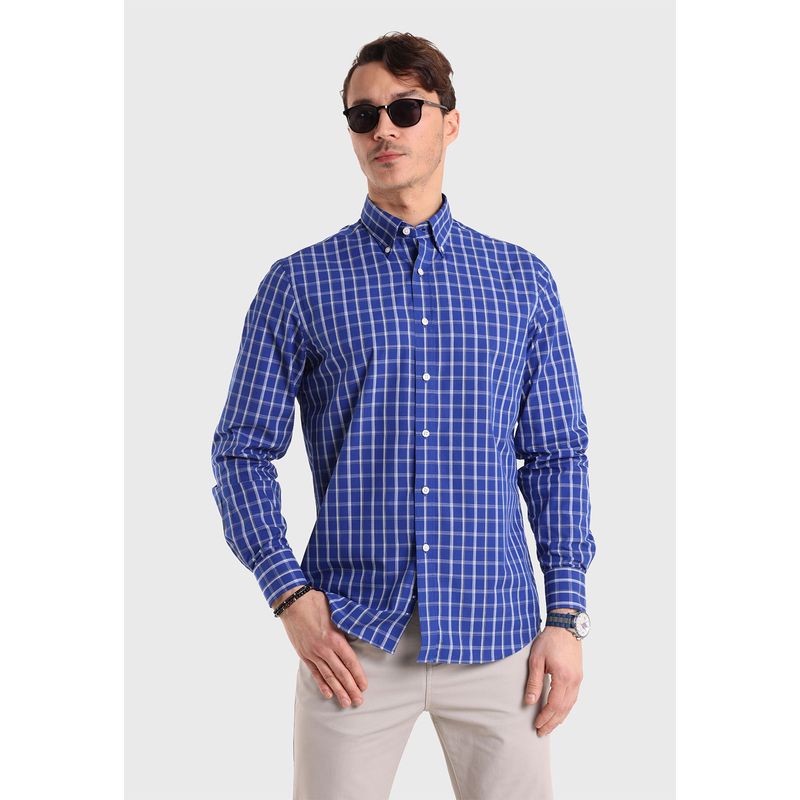 GUY LAROCHE - Camisa Cuello con Botón Cuadros Guy Laroche GUY LAROCHE
