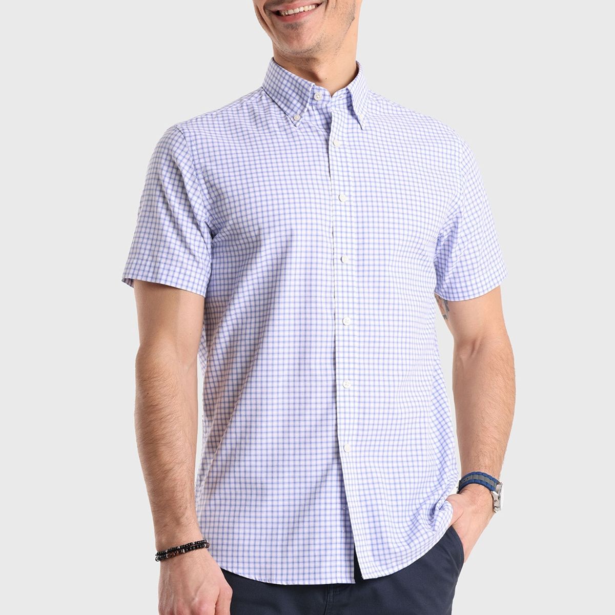 GUY LAROCHE - Camisa Manga Corta Cuadros Guy Laroche GUY LAROCHE