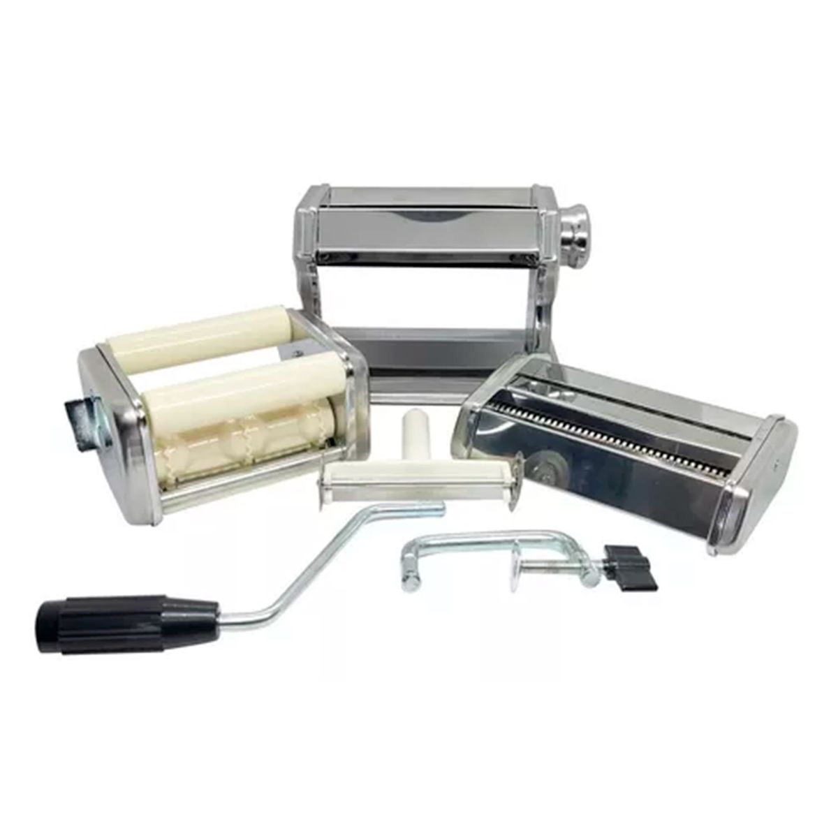 GENERICO - Maquina Para Hacer Pasta + Ravioles + Amasador 3 En 1