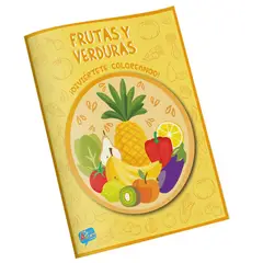 ART AND CRAFT - Libro para colorear infantil Frutas y Verduras