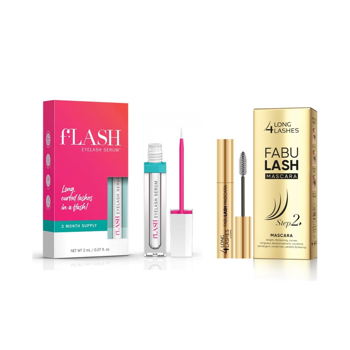 FLASH - Flash serum para pestañas  Máscara fortalecedora para pestañas Fabulash.