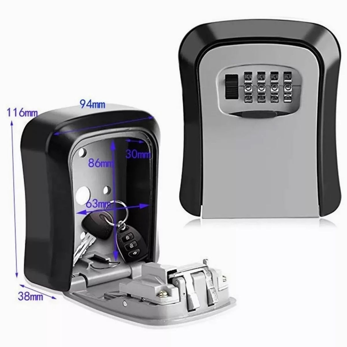 GENERICO - Caja Con Llave, Código De Combinación De 4 Dígitos. DCM1893