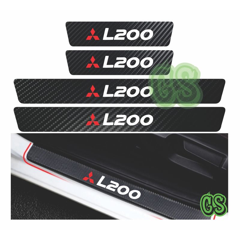 GRAVITY - Cubre Zocalo Adhesivo Fibra Carbono Protector L200 4Pcs