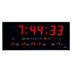 GENERICO - Reloj Digital Pared Led Fecha Temperatura Mediano
