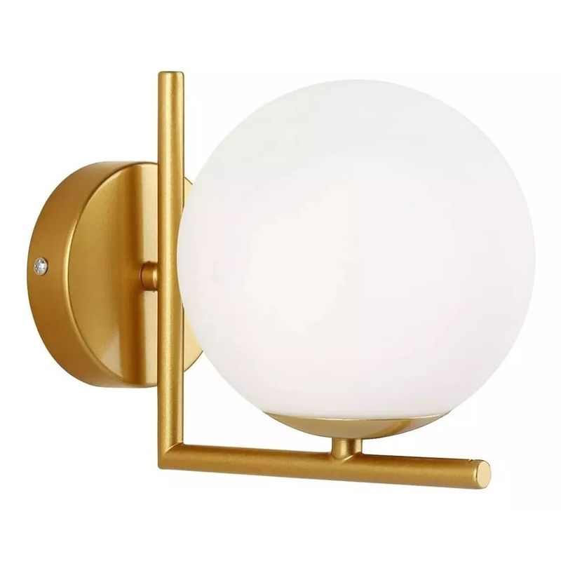 KUANGYE - Lámpara Led De Pared Moderna Dorada De 60w